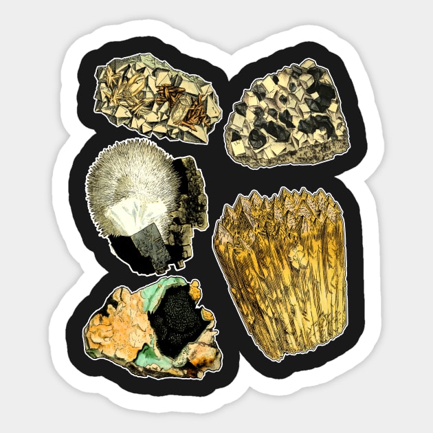 Rocks Minerals | Crystals Geodes Geology Sticker by encycloart